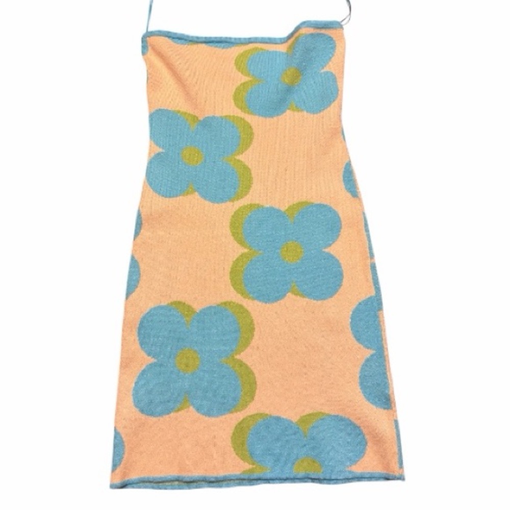 Bailey Rose Retro Floral Knit Mini Dress - Picture 5 of 8